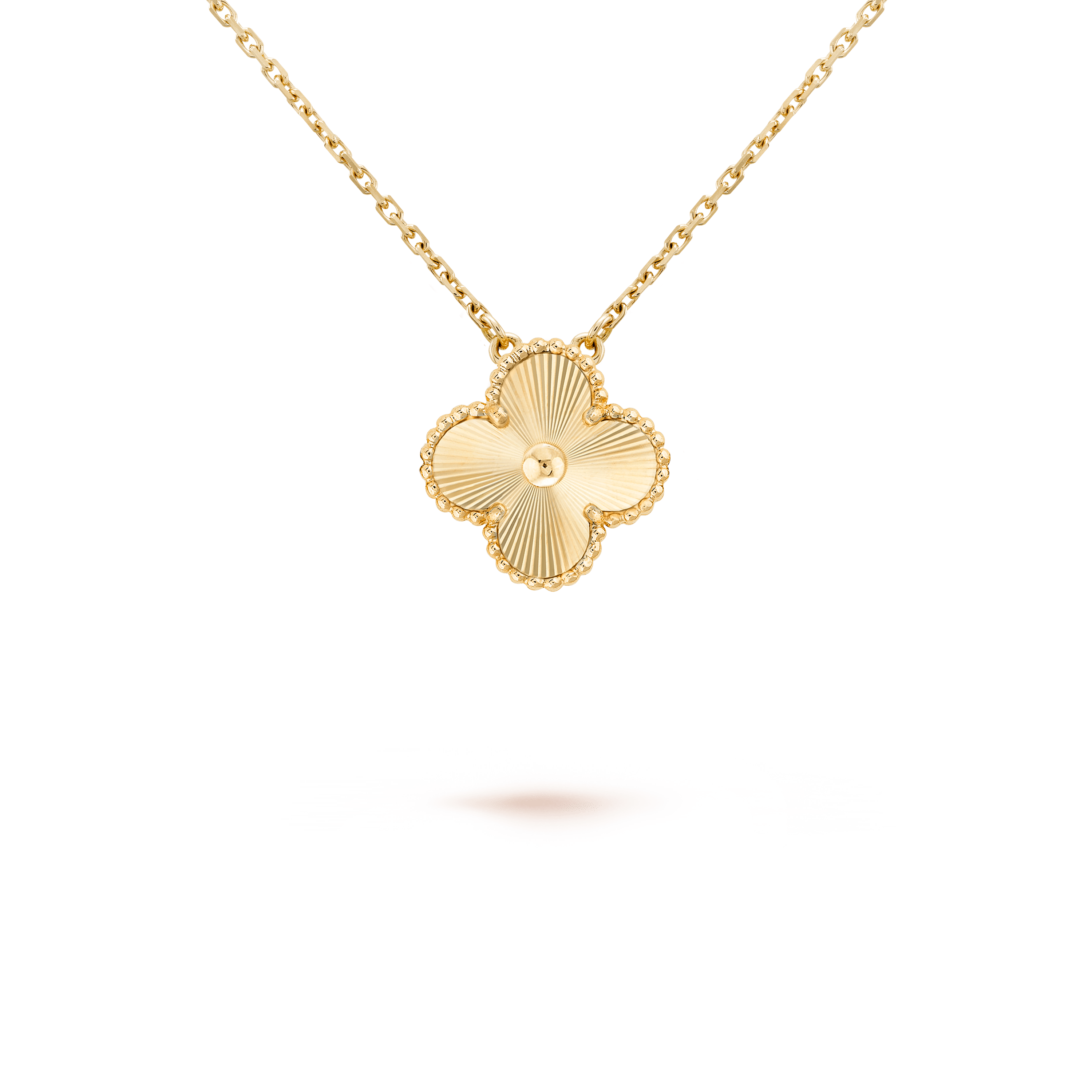 Van Cleef & Arpels Vintage Alhambra Guilloche Gold Pendant Necklace – Oak  Gem