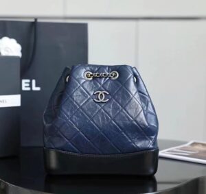 CHANEL Gabrielle Backpack Small Calfskin Blue