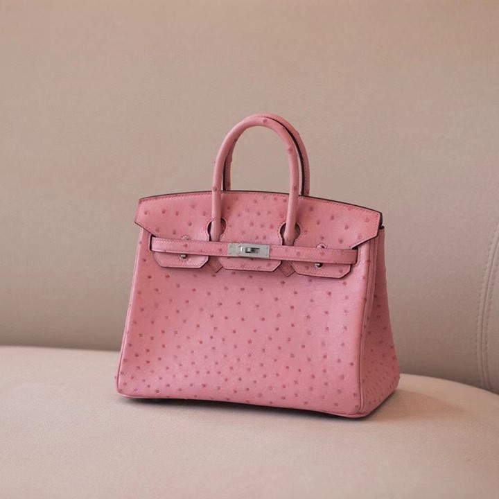 Hermes Pink Terre Cuite GHW Ostrich Birkin 30 Handbag - MAISON de LUXE