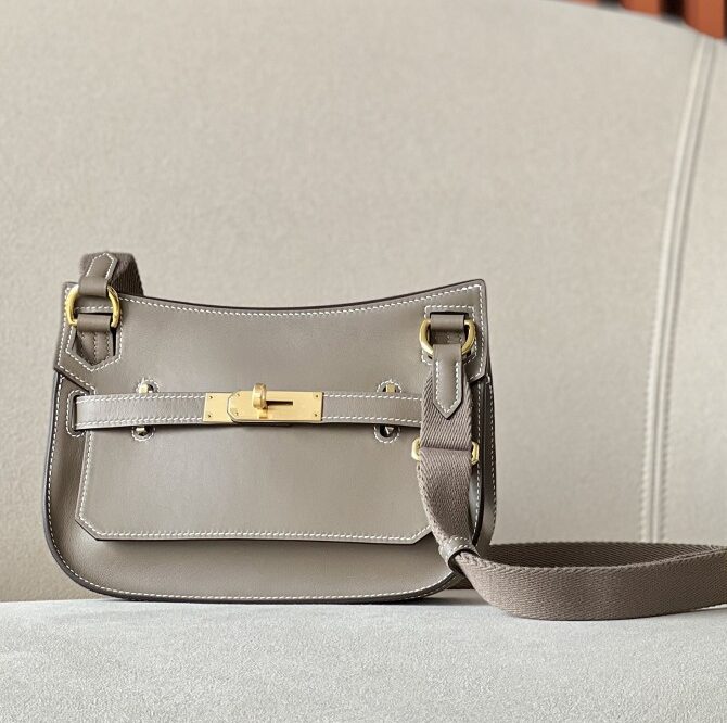 Hermes Jypsiere Mini Etoupe Swift Gold Hardware